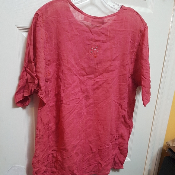 Shiva Fashions Blouse Sz. XL Red NWT - Picture 2 of 5